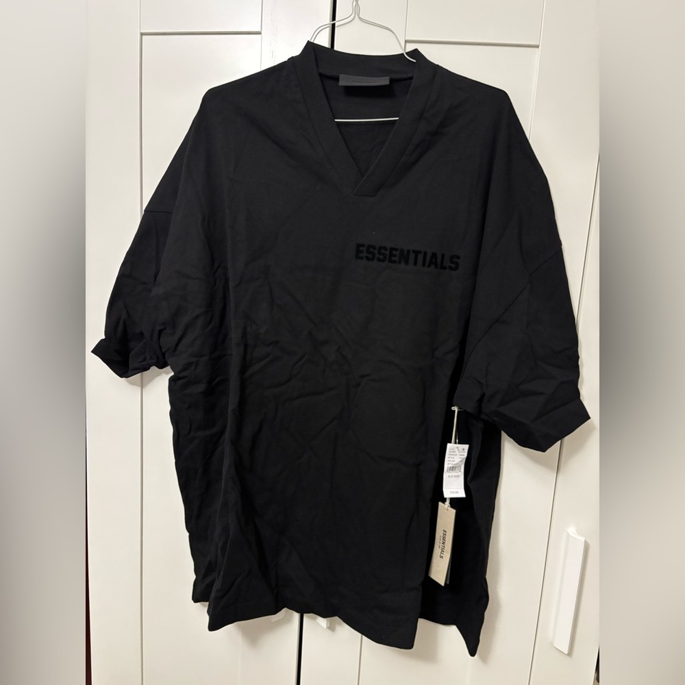 Essentials Black Short Sleeve Tee Classic Cotton